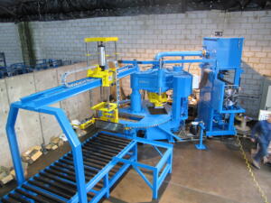 Three station wet press machine